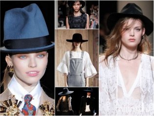 Модная весна 2014: шляпы, платки, металлические пластины