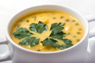Кабачковый суп с горохом
